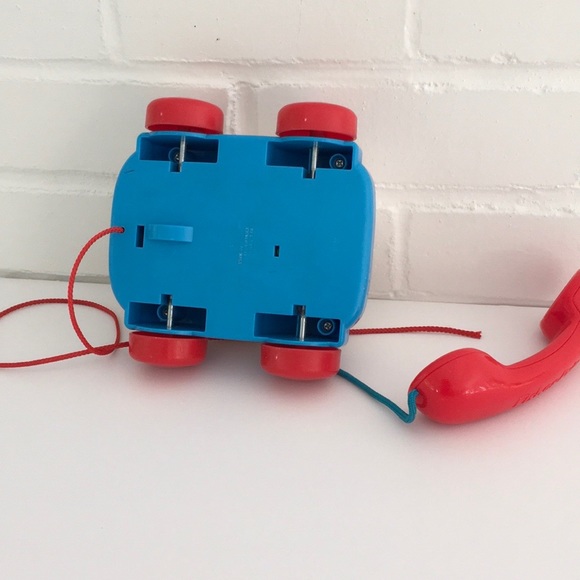 Classic Vintage Old Style Toddler Baby Fisher Price Pull Toy Play Phone - Picture 3 of 8